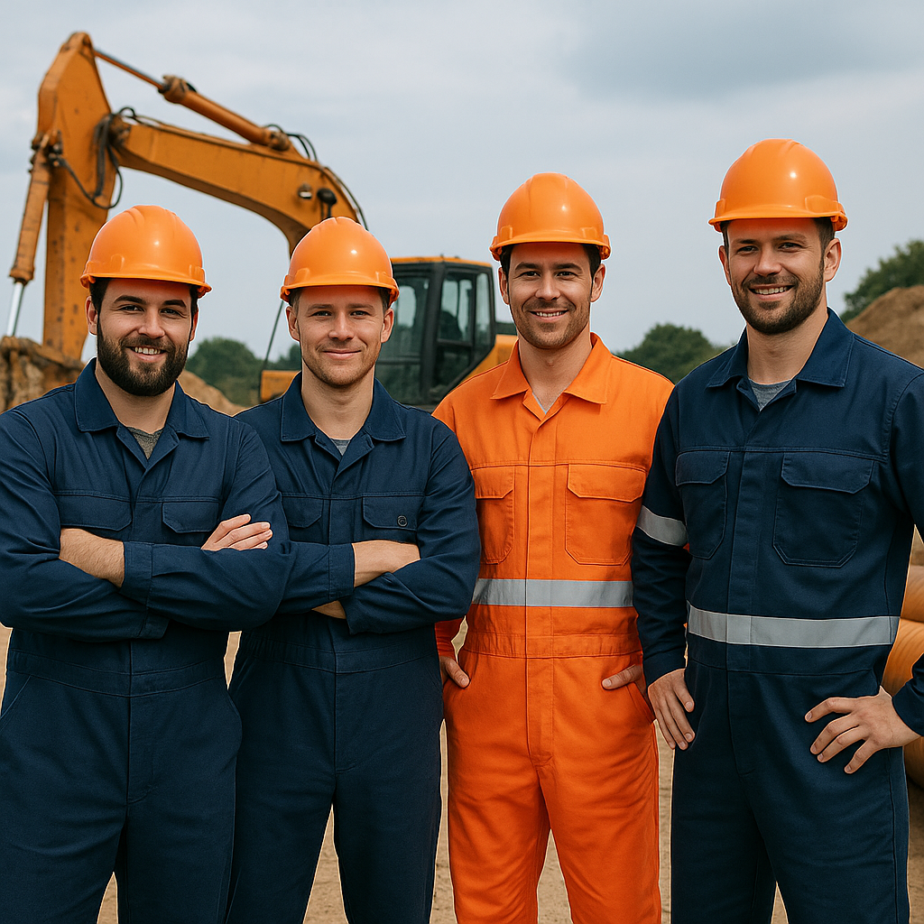 Team auf der Baustelle